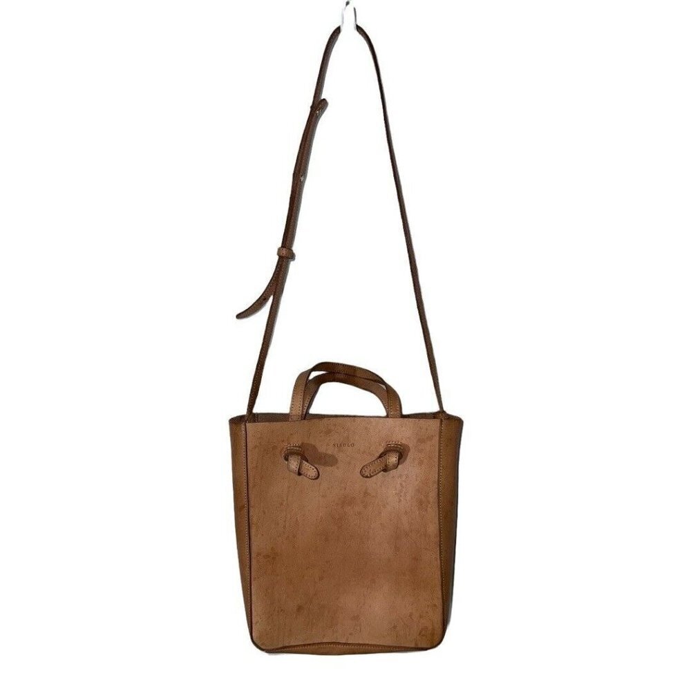 NISOLO Simone Convertible Shopper in Vachetta with Crossbody Strap Bag